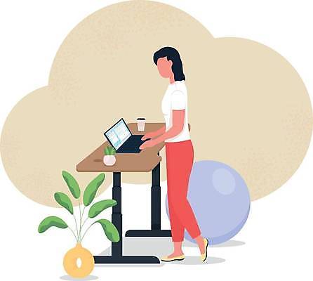 EPS 해외이미지 전신 여자 화분 일러스트 탁자 한명 서기 성인 노트북 운동 타이핑 업무 비즈니스우먼 짐볼 성인여자한명만 해외일러스트 1 가구 비즈니스 모션 건강 사람 전자제품 작업 직장인 여자한명만 성인여자만 파일형식 벡터 이미지허브