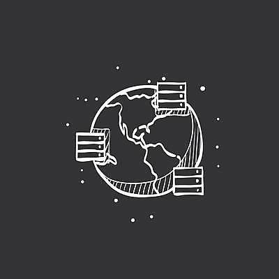 EPS 해외이미지 클립아트 지구 일러스트 사람없음 검은색 흰색 네트워크 데이터베이스 해외일러스트 컬러 파일형식 벡터 이미지허브