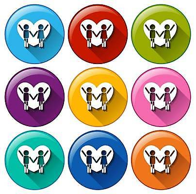 EPS 해외이미지 커플 일러스트 사람모양 사람없음 세트 컬러풀 하트 원형 해외일러스트 모양 도형 컬러 관계 파일형식 벡터 이미지허브