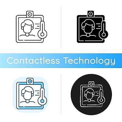 EPS 해외이미지 디자인 일러스트 사람모양 사람없음 플랫 온도계 원격의료 해외일러스트 모양 의학 진료 원격 파일형식 벡터 이미지허브