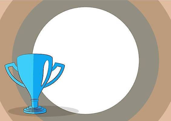 EPS 해외이미지 백그라운드 일러스트 프레임 사람없음 파란색 갈색 공백 원형 플랫 트로피 카피스페이스 해외일러스트 도형 컬러 상_우승 파일형식 벡터 이미지허브