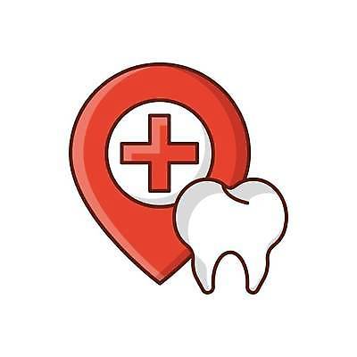 EPS 해외이미지 일러스트 의학 치과 사람없음 치아 위치 십자표시 해외일러스트 표시 병원 소화기관 파일형식 벡터 이미지허브