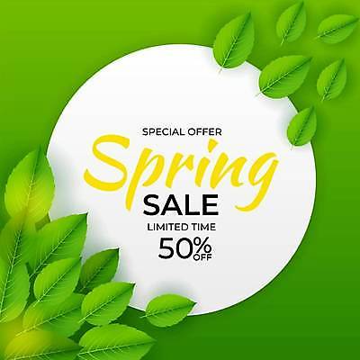 EPS 해외이미지 배너 잎 일러스트 이벤트 사람없음 초록색 세일 봄 원형 50% 봄맞이 봄쇼핑 해외일러스트 도형 식물 계절 컬러 쇼핑 퍼센트 파일형식 벡터 이미지허브