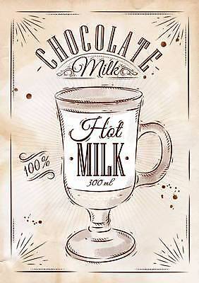 EPS 해외이미지 영어 포스터 일러스트 잔 프레임 타이포그라피 사람없음 사각형 초콜릿 우유 낙서 메뉴 레시피 비율 해외일러스트 도형 문자 식기 디저트 유제품 파일형식 벡터 이미지허브