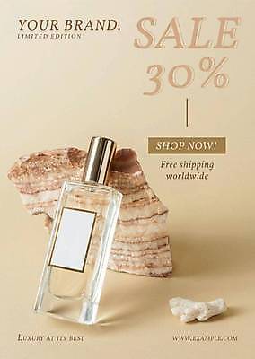 EPS 해외이미지 포스터 일러스트 사람없음 쇼핑 세일 화장품 돌_바위 공병 베이지색 해외일러스트 컬러 뷰티 병_담는 파일형식 벡터 이미지허브