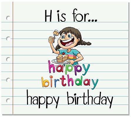 EPS 해외이미지 알파벳 영어 여자 어린이 포크 일러스트 영어교육 한명 들기 소녀 상반신 단어 생일 생일케이크 먹기 생일축하 H 단어카드 해피버스데이 소녀한명만 해외일러스트 문자 1 식기 교육 기념일 모션 사람 케이크 축하 여자한명만 소녀만 파일형식 벡터 단어장 이미지허브