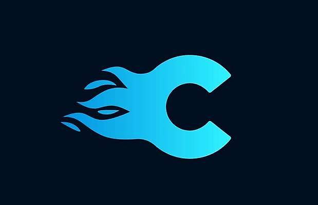 EPS 해외이미지 디자인 알파벳 일러스트 비즈니스 추상 사람없음 파란색 심볼 C 스타일 브랜딩 해외일러스트 영어 컬러 무늬 파일형식 벡터 이미지허브