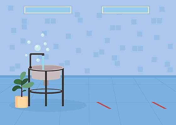 EPS 해외이미지 일러스트 사람없음 욕실 세면대 해외일러스트 파일형식 벡터 이미지허브