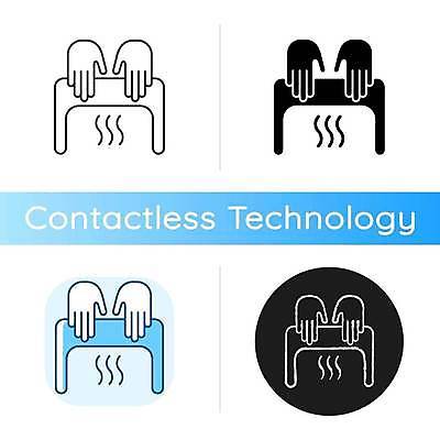 EPS 해외이미지 디자인 라인일러스트 일러스트 사람없음 세트 손모양 핸드드라이어 해외일러스트 모양 드라이어 파일형식 벡터 손_신체부위 이미지허브