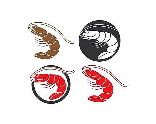 EPS 해외이미지 일러스트 새우 사람없음 빨간색 갈색 검은색 심볼 해산물 해외일러스트 컬러 갑각류 파일형식 벡터 이미지허브