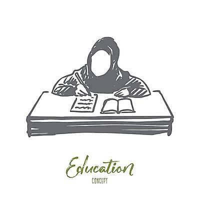 EPS 해외이미지 캐릭터 학생 전통 디자인 드레스 여자 교육 행복 종교 문화 어린이 백그라운드 컨셉 일러스트 학교 사람 책 학습 스터디 독서 흰색 이슬람교 스케치 손그림 베일 고립 두바이 라마단 아랍어 해외일러스트 일러캐릭터 옷 감정 컬러 미술 아랍에미리트 파일형식 벡터 이미지허브