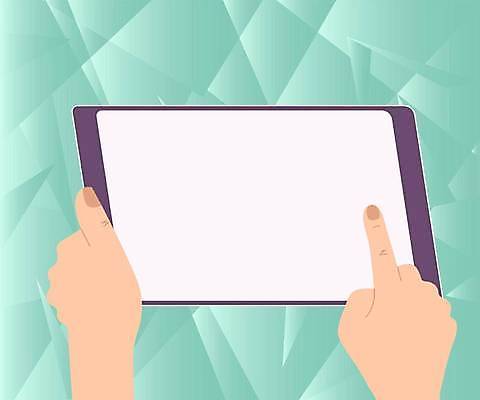 EPS 해외이미지 손 일러스트 프레임 신체부위 태블릿 사각형 가리킴 잡기 카피스페이스 해외일러스트 도형 모션 사람 손짓 전자제품 스마트기기 공백 파일형식 벡터 이미지허브