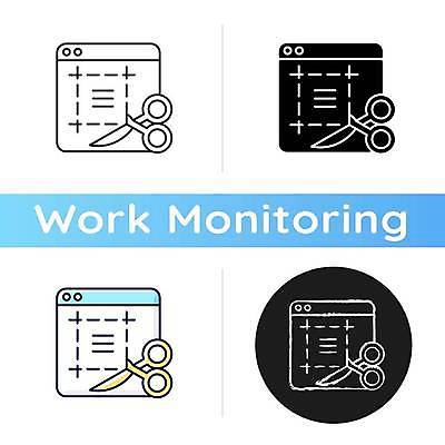 EPS 해외이미지 디자인 라인일러스트 일러스트 사람없음 세트 스크린 업무 자르기 해외일러스트 모션 작업 파일형식 벡터 이미지허브