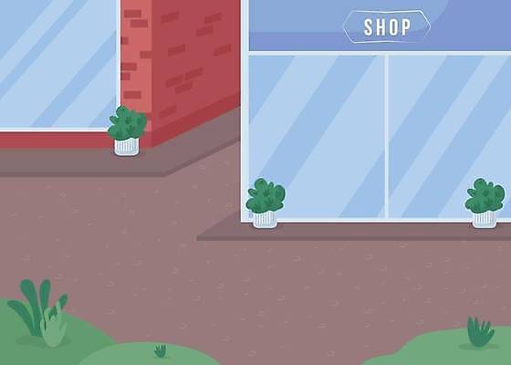 EPS 해외이미지 일러스트 거리 사람없음 상점 해외일러스트 파일형식 벡터 이미지허브