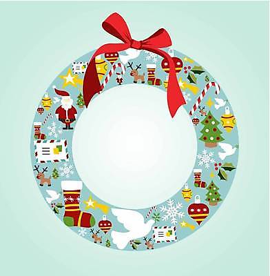 EPS 해외이미지 실루엣 리본 크리스마스 일러스트 조류 사람모양 사람없음 산타클로스 원형 오브젝트 크리스마스리스 해외일러스트 모양 도형 동물 기념일 촬영기법 화환 파일형식 벡터 이미지허브