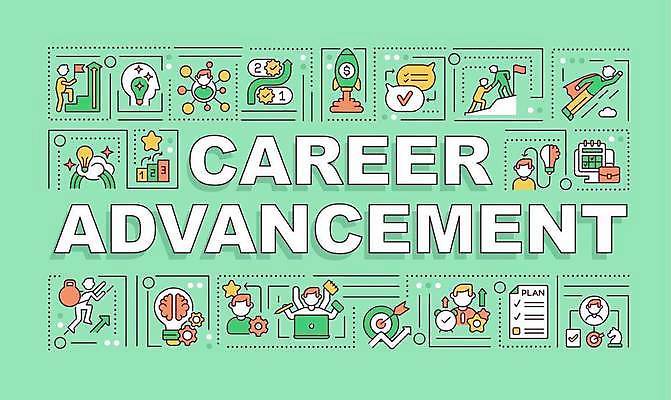 EPS 해외이미지 직업 디자인 선 백그라운드 컨셉 일러스트 사람모양 기술 타이포그라피 사람없음 초록색 단어 성장 발전 커리어 개발 레터링 해외일러스트 모양 문자 컬러 파일형식 벡터 이미지허브