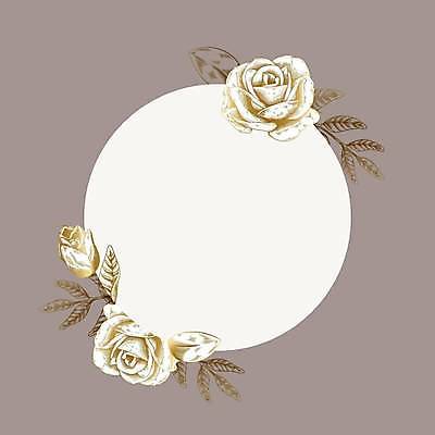 EPS 해외이미지 꽃 잎 일러스트 사람없음 고급 우아함 원형프레임 꽃프레임 프레임일러스트 해외일러스트 식물 컨셉 프레임 원형 파일형식 벡터 이미지허브