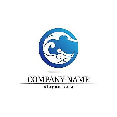 EPS 해외이미지 디자인 일러스트 비즈니스 추상 사람없음 파란색 원형 심볼 웨이브 해외일러스트 도형 컬러 무늬 파일형식 벡터 이미지허브