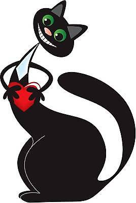 EPS 해외이미지 행복 일러스트 휴가 발렌타인데이 사랑 미소 검은색 고양이 하트 해외일러스트 모양 감정 컬러 포유류 데이이벤트 표정 반려동물 파일형식 벡터 이미지허브