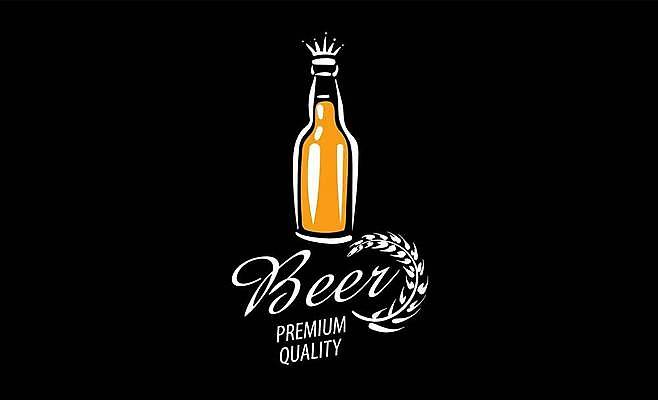 EPS 일러스트 맥주 병맥주 타이포그라피 사람없음 검은색 심볼 보리 맥주거품 국내일러스트 문자 컬러 곡류 주류 거품 파일형식 벡터 이미지허브