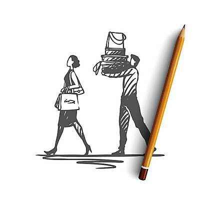 EPS 해외이미지 라이프스타일 커플 여자 남자 컨셉 가방 일러스트 들기 성인 두명 쇼핑 쇼핑백 걷기 구매 스케치 손그림 쇼퍼홀릭 얼굴없음 성인만 해외일러스트 잡화 관계 모션 미술 사람 생활 파일형식 벡터 이미지허브