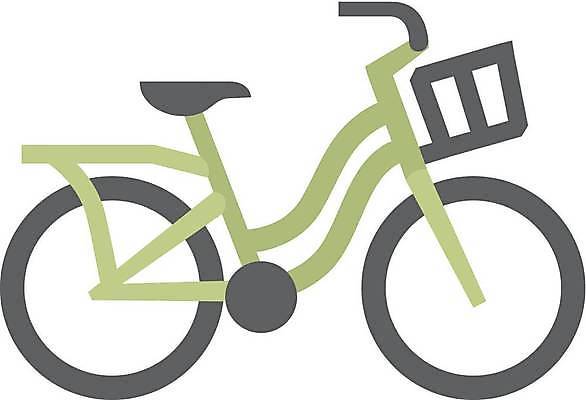 EPS 해외이미지 일러스트 사람없음 연두색 바구니 자전거 해외일러스트 초록색 바이크 파일형식 벡터 이미지허브
