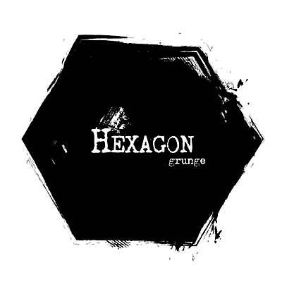 EPS 해외이미지 디자인 일러스트 붓터치 사람없음 검은색 플랫 질감 육각형 그런지 스타일 해외일러스트 도형 컬러 파일형식 벡터 이미지허브