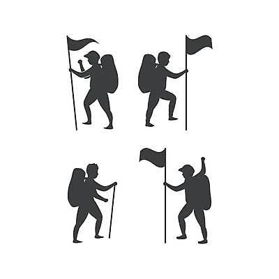 EPS 해외이미지 디자인 실루엣 스포츠 여행 일러스트 배낭 자연 산 사람 야외 그래픽 세트 라벨 걷기 등산 트래킹 캠핑 하이킹 탐험 정상 숲 모험가 심볼 언덕 오르기 고립 산악가 원정 절정 하이커 해외일러스트 가방 모션 레저 프레임 촬영기법 생태계 파일형식 벡터 이미지허브