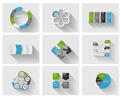 EPS 해외이미지 화살표 일러스트 비즈니스 그래프 사람없음 그래픽 세트 자료 인포그래픽 정보 연결 원그래프 꽃모형 목차 해외일러스트 모형 파일형식 벡터 이미지허브