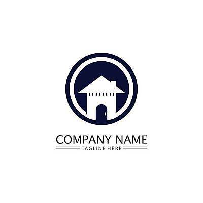 EPS 해외이미지 디자인 일러스트 사람없음 검은색 원형 심볼 집모양 해외일러스트 모양 도형 컬러 파일형식 벡터 이미지허브