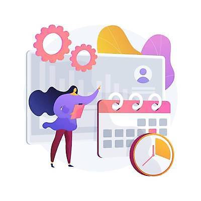 EPS 해외이미지 전신 여자 시계 일러스트 비즈니스 한명 들기 성인 자료 달력 가리킴 서류판 성인여자한명만 해외일러스트 1 모션 사람 손짓 사무용품 여자한명만 성인여자만 파일형식 벡터 이미지허브