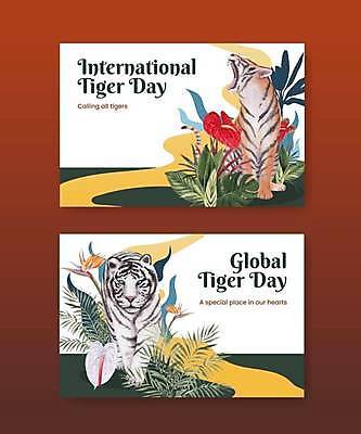 EPS 해외이미지 기념일 두마리 일러스트 사람없음 글로벌 걷기 호랑이 국제 극락조화 백호 안스리움 해외일러스트 식물 꽃 2 포유류 모션 이벤트 파일형식 벡터 사방신 이미지허브