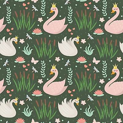 EPS 해외이미지 꽃 분홍색 나비 백그라운드 패턴 일러스트 왕관 사람없음 초록색 하트 잠자리 강아지풀 해외일러스트 모양 식물 컬러 곤충 무늬 한해살이풀 파일형식 벡터 이미지허브