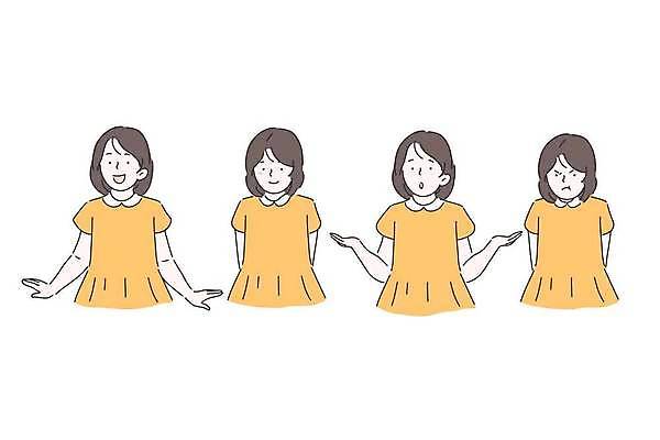 EPS 해외이미지 여자 감정 어린이 일러스트 미소 소녀 여러명 상반신 분노 수줍음 호기심 소녀한명만 해외일러스트 다수 컨셉 표정 사람 여자한명만 소녀만 파일형식 벡터 이미지허브