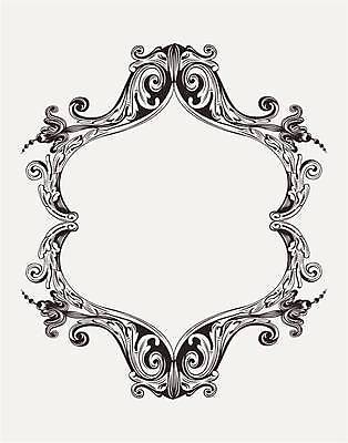 EPS 해외이미지 디자인 일러스트 프레임 액자틀 사람없음 세트 빈티지 우아함 고딕 대칭 바로크 빅토리아 해외일러스트 액자 컨셉 틀 파일형식 벡터 이미지허브