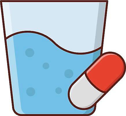 EPS 해외이미지 일러스트 의학 사람없음 물 알약 물컵 해외일러스트 자연요소 컵 약 파일형식 벡터 이미지허브