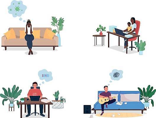 EPS 해외이미지 전신 식물 여자 남자 화분 아들 어린이 말풍선 쿠션 의자 일러스트 엄마 들기 앉기 소년 여러명 성인 노트북 소파 기타 업무 바이러스 책상 고민 공포 보배 번아웃증후군 해외일러스트 감정 가구 다수 가족 모션 현악기 사람 전자제품 작업 사회이슈 약어 파일형식 벡터 이미지허브