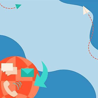 EPS 해외이미지 화살표 백그라운드 말풍선 일러스트 프레임 파란색 편지 종이비행기 수화기 지구모양 카피스페이스 해외일러스트 모양 지구 컬러 공백 전화기 종이접기 파일형식 벡터 이미지허브