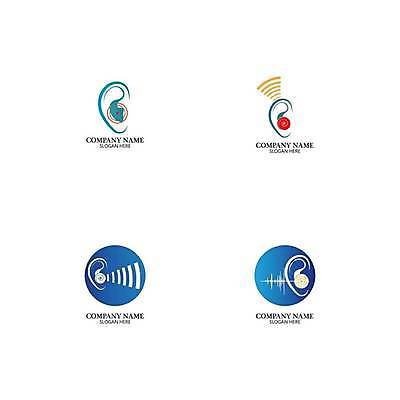 EPS 해외이미지 일러스트 사람없음 소리 심볼 귀 보청기 브랜딩 해외일러스트 신체부위 파일형식 벡터 이미지허브