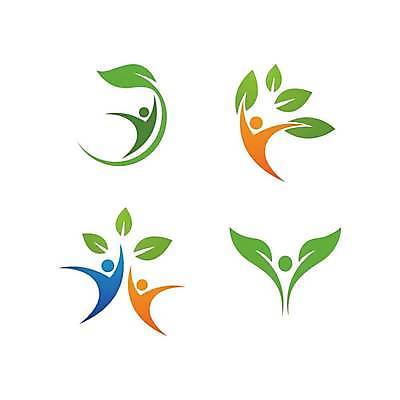 EPS 해외이미지 잎 일러스트 사람모양 건강 사람없음 심볼 브랜딩 해외일러스트 모양 식물 파일형식 벡터 이미지허브