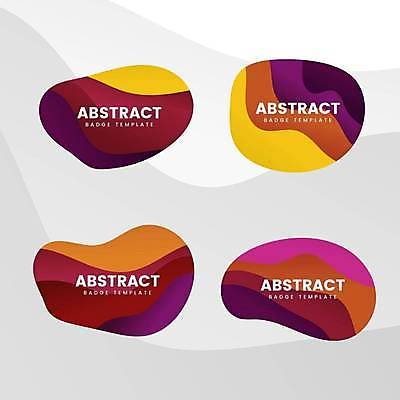 EPS 해외이미지 디자인 물결 곡선 일러스트 추상 사람없음 세트 원형 물결무늬 엘리먼트 해외일러스트 도형 선 무늬 파일형식 벡터 이미지허브