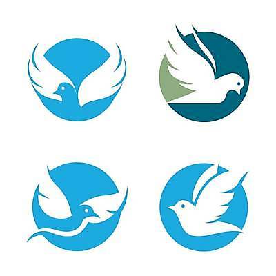 EPS 해외이미지 일러스트 사람없음 파란색 심볼 비둘기 브랜딩 해외일러스트 컬러 조류 파일형식 벡터 이미지허브