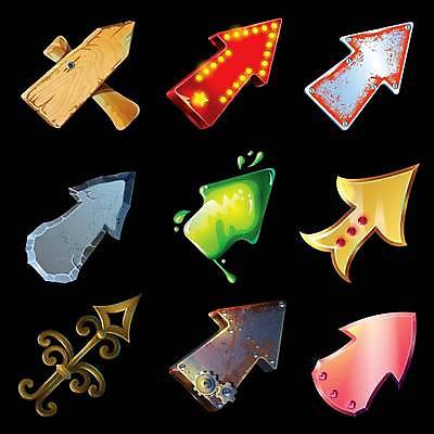 EPS 해외이미지 화살표 일러스트 사람없음 목재 그래픽 금속 다양 게임 돌_바위 액체 철 오브젝트 소재 광택 전광판 엘리먼트 해외일러스트 나무 다수 재료 재질 놀이 파일형식 벡터 이미지허브