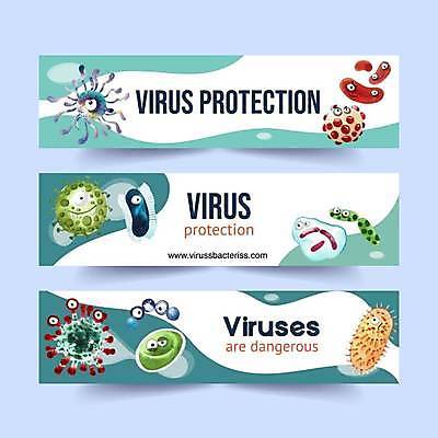 EPS 해외이미지 가로배너 일러스트 세포 사람없음 바이러스 위험 감염 청록색 미생물 민트색 배너세트 해외일러스트 배너 컬러 컨셉 생물 가로 세트 파일형식 벡터 이미지허브