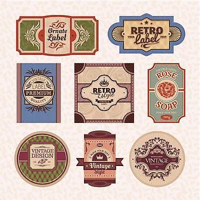 EPS 해외이미지 리본 일러스트 사람없음 세트 라벨 빈티지 원형 클래식 쿠폰 복고 해외일러스트 도형 컨셉 프레임 파일형식 벡터 이미지허브