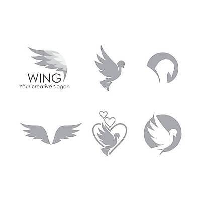 EPS 해외이미지 일러스트 사람없음 하트 심볼 비둘기 브랜딩 해외일러스트 모양 조류 파일형식 벡터 이미지허브