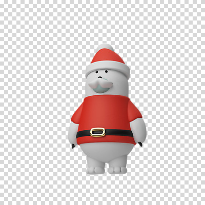 편집 편집이미지 한마리 크리스마스 산타모자 산타옷 3D캐릭터 누끼 사람없음 산타클로스 3D 콧수염 디지털합성 북극곰 PNG 편집소스 캐릭터 모자_잡화 1 옷 기념일 곰 수염 파일형식