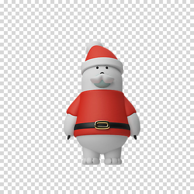 편집 편집이미지 한마리 크리스마스 산타모자 산타옷 3D캐릭터 누끼 사람없음 산타클로스 3D 콧수염 디지털합성 북극곰 PNG 편집소스 캐릭터 모자_잡화 1 옷 기념일 곰 수염 파일형식