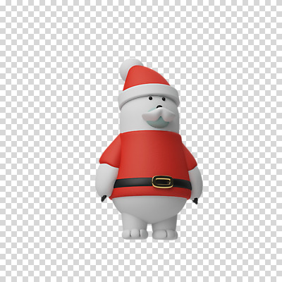 편집 편집이미지 한마리 크리스마스 산타모자 산타옷 3D캐릭터 누끼 사람없음 산타클로스 3D 콧수염 디지털합성 북극곰 PNG 편집소스 캐릭터 모자_잡화 1 옷 기념일 곰 수염 파일형식