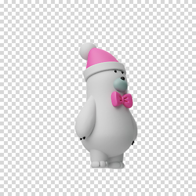 편집 편집이미지 한마리 크리스마스 나비넥타이 털모자 3D캐릭터 누끼 사람없음 3D 디지털합성 북극곰 PNG 편집소스 캐릭터 모자_잡화 1 기념일 곰 넥타이 파일형식